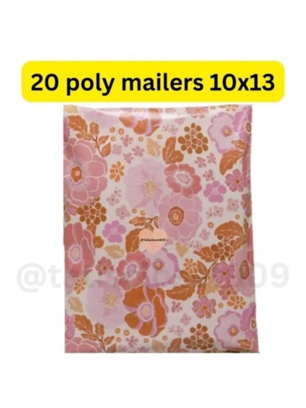 20 Floral poly mailers shipping bags size 10x13